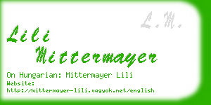 lili mittermayer business card